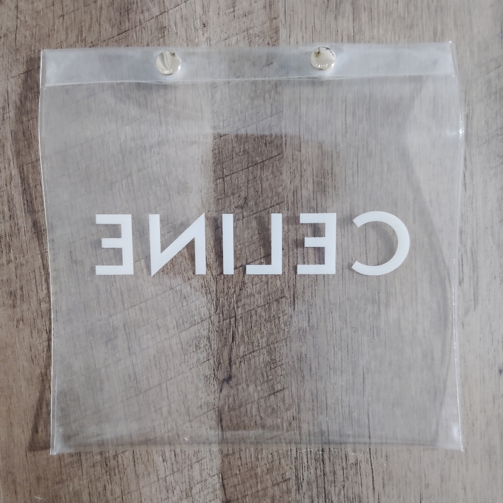 Celine Clear PVC/ Plastic Pouch 8" x 8" - Picture 6 of 8